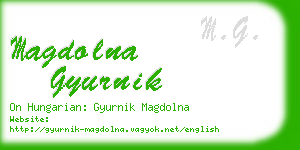 magdolna gyurnik business card